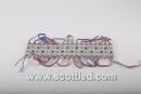 WS2811 LED Pixel Module,3pcs 5050 RGB SMD LEDs,DC12V input,20pcs a String,75MM*15MM,Waterproof IP67