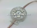 2014 new product 40mm ws2811 led pixel module light, 6pcs 5050 smd rgb led with optical lens cover, waterproof IP67, DC24V input, 20pcs/string